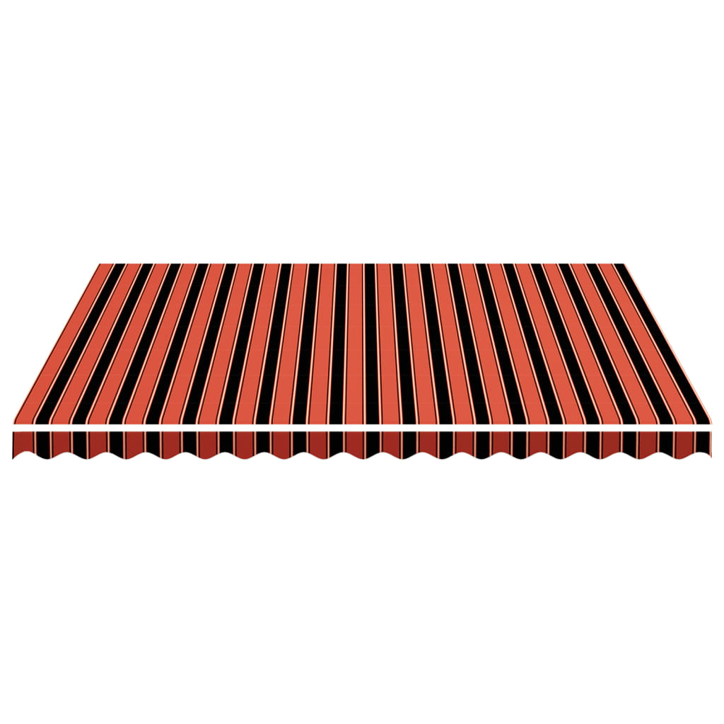 udskiftningsdug til markise 4x3,5 m polyester orange og brun