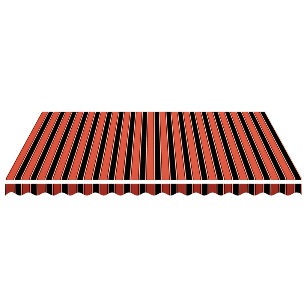 udskiftningsdug til markise 4,5x3,5 m polyester orange og brun