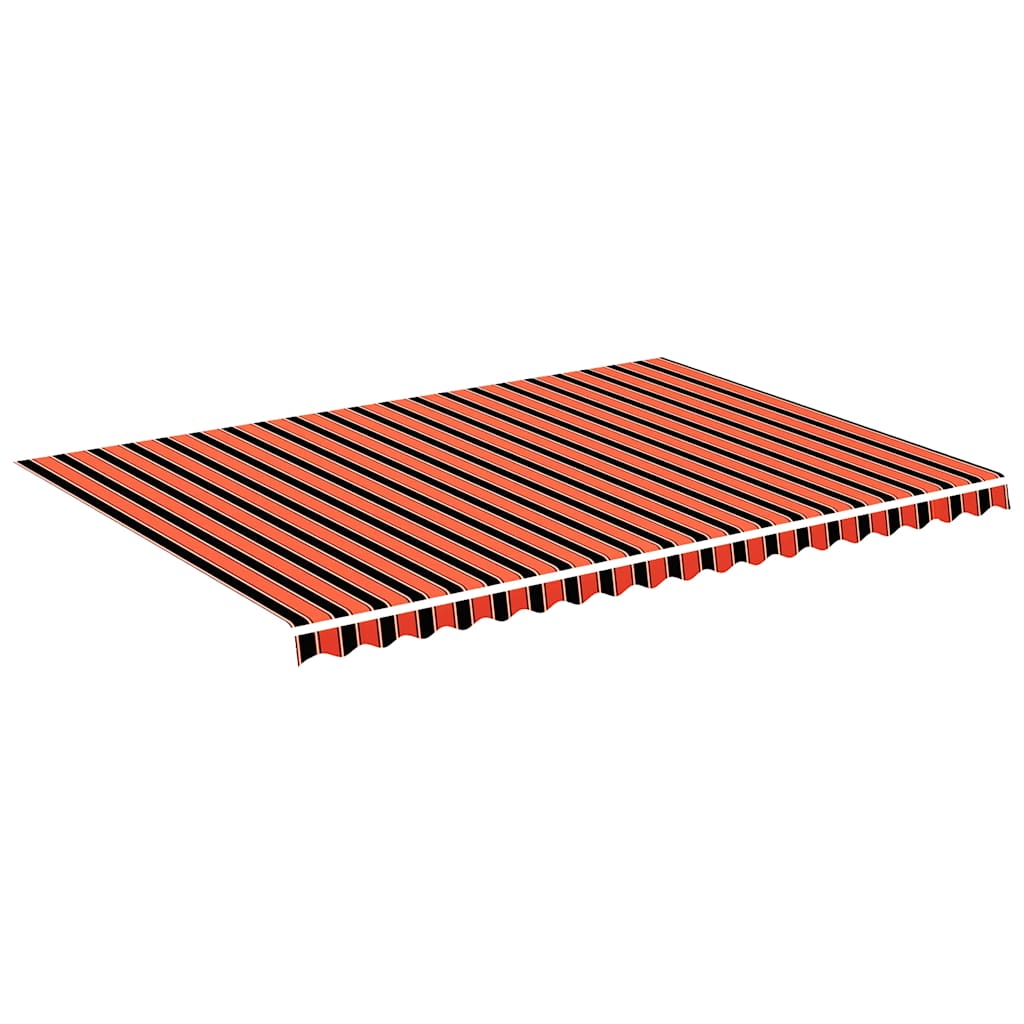 udskiftningsdug til markise 5x3,5 m polyester orange og brun