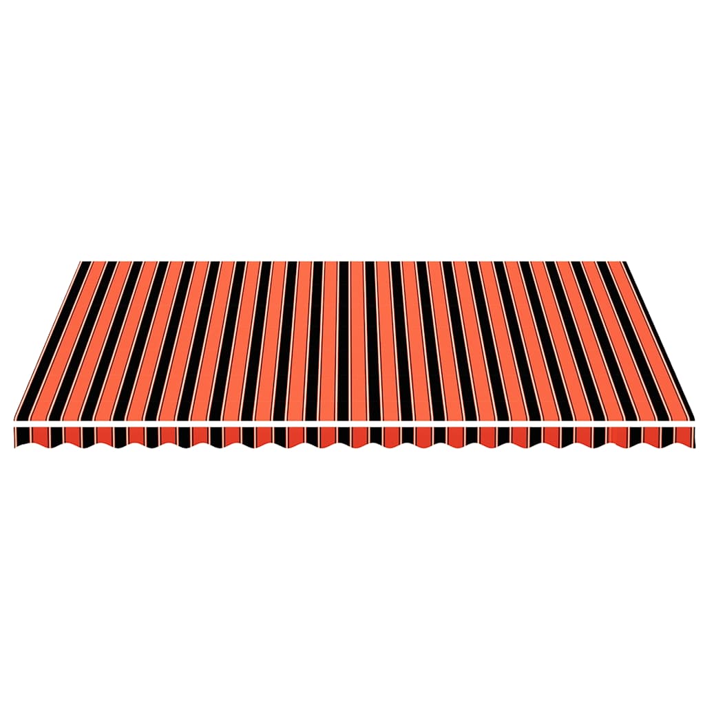 udskiftningsdug til markise 5x3,5 m polyester orange og brun