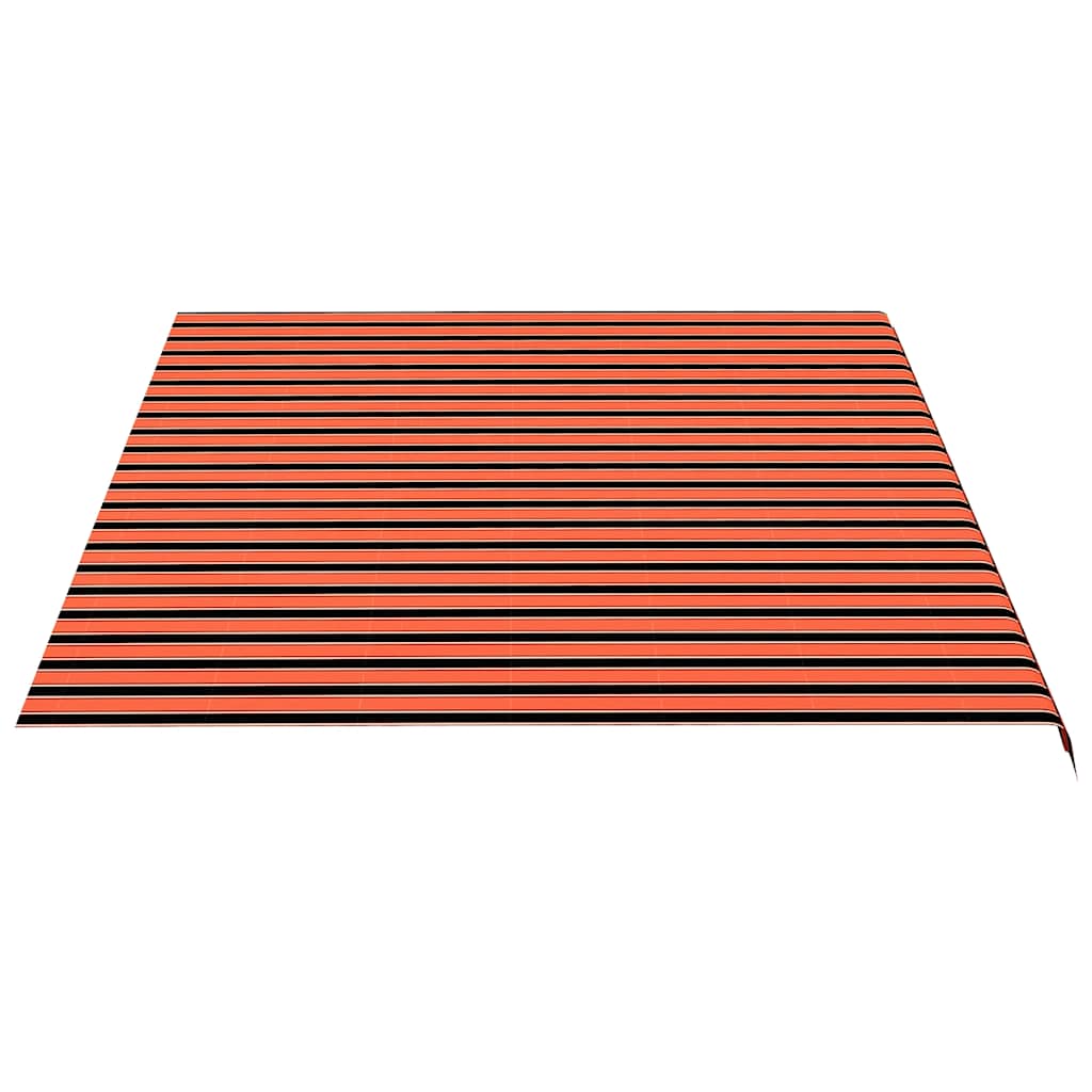 udskiftningsdug til markise 5x3,5 m polyester orange og brun