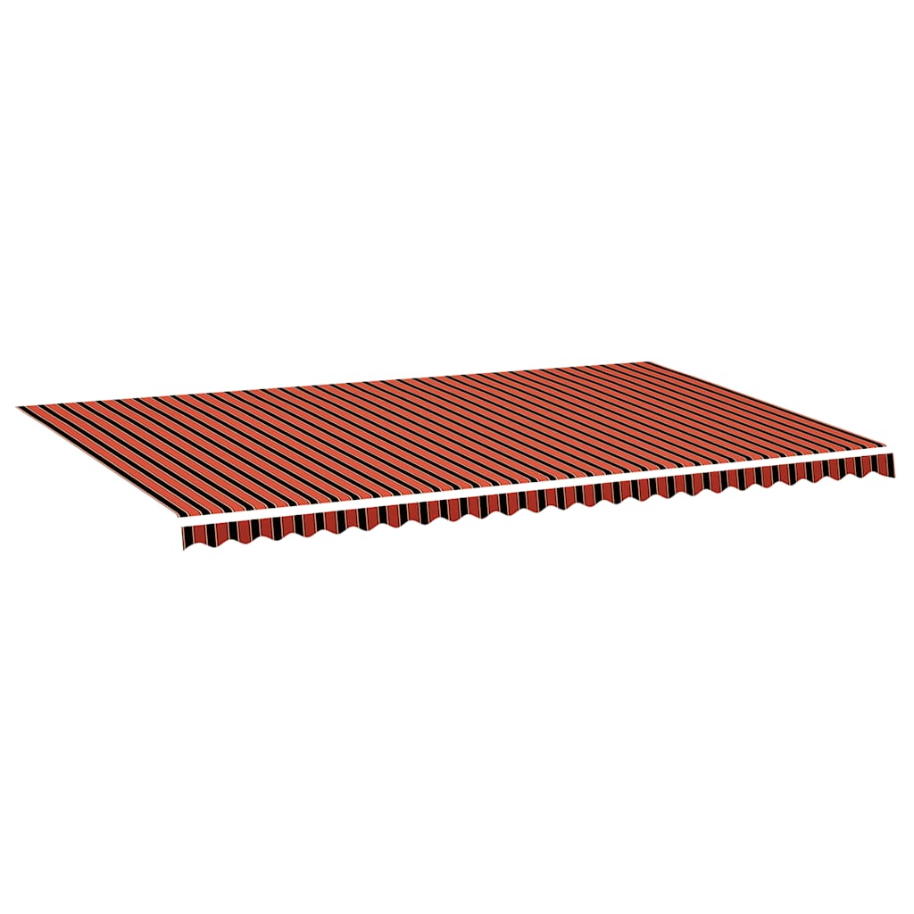 udskiftningsdug til markise 6x3,5 m polyester orange og brun
