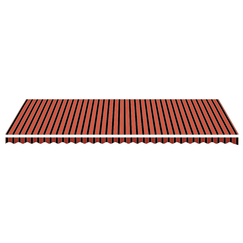 udskiftningsdug til markise 6x3,5 m polyester orange og brun