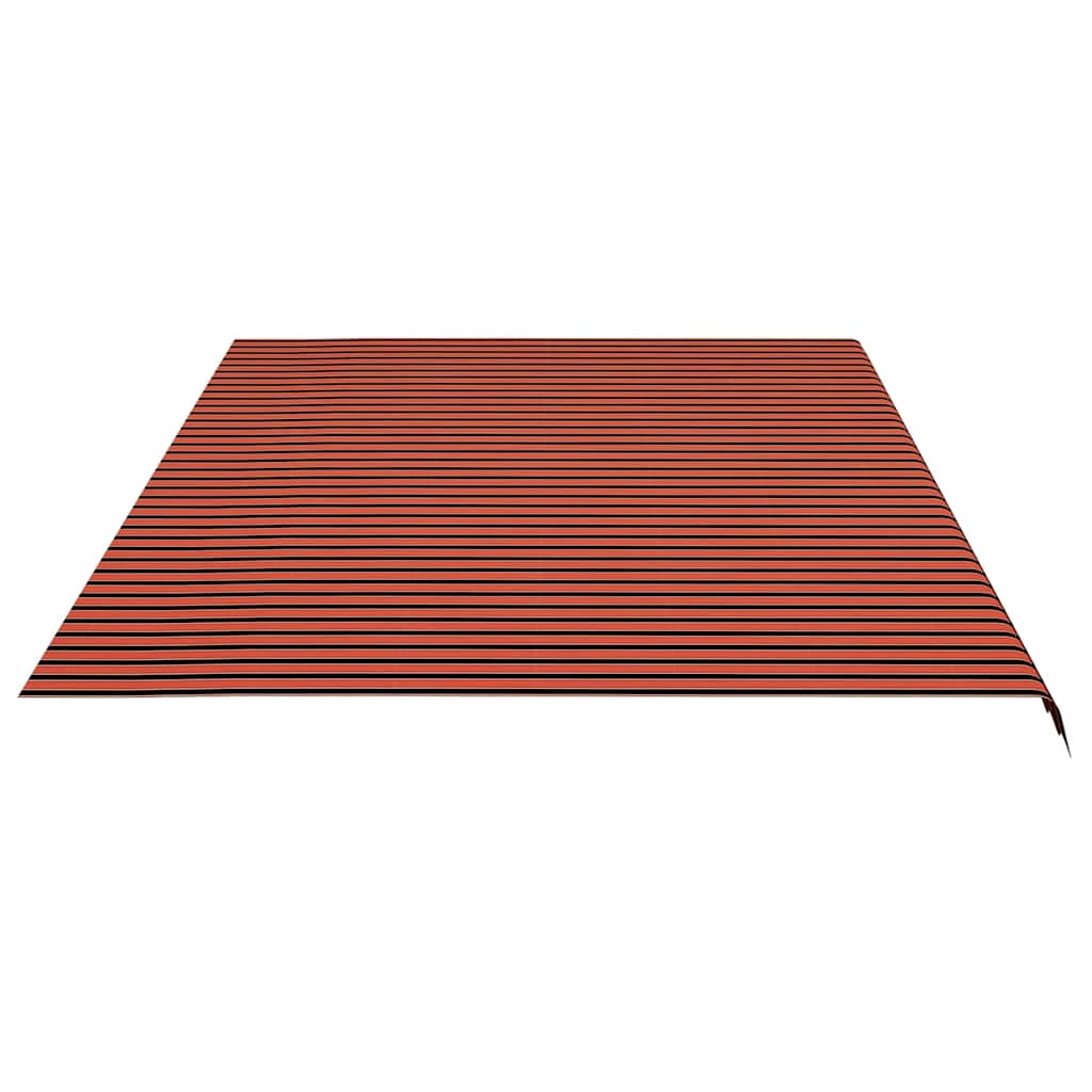 udskiftningsdug til markise 6x3,5 m polyester orange og brun