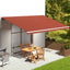 udskiftningsdug til markise 6x3,5 m polyester orange og brun