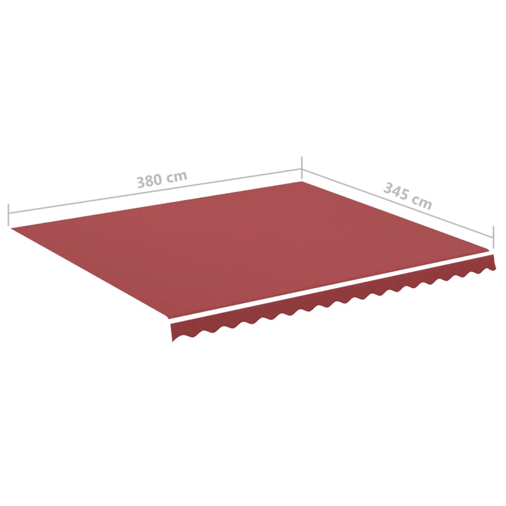 udskiftningsdug til markise 4x3,5 m polyester bordeauxfarvet