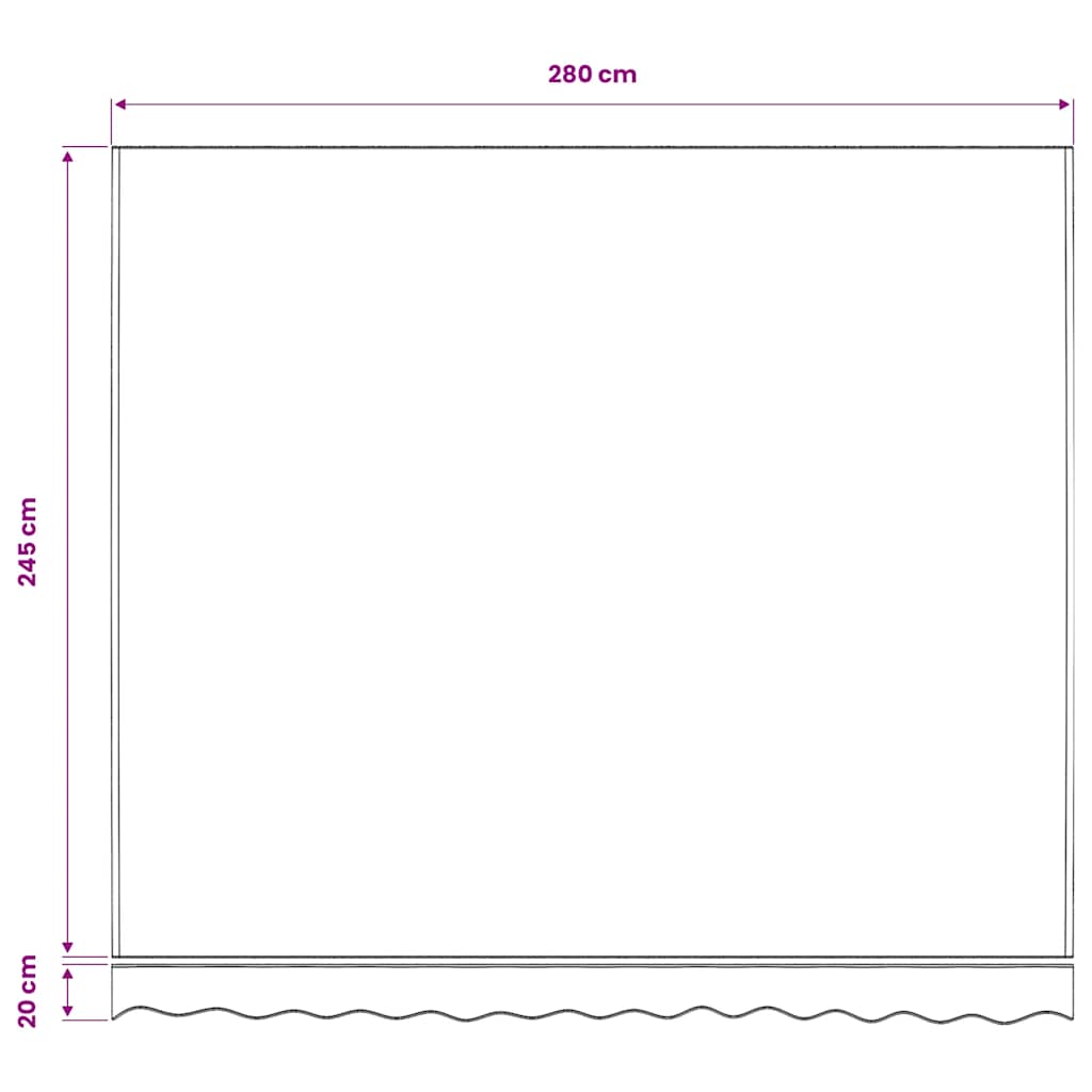 udskiftningsdug til markise 300x250 cm polyester brun