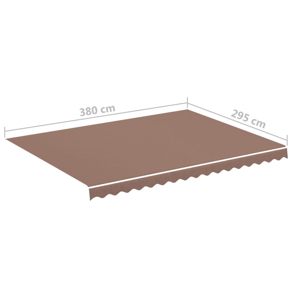 udskiftningsdug til markise 4x3 m polyester brun