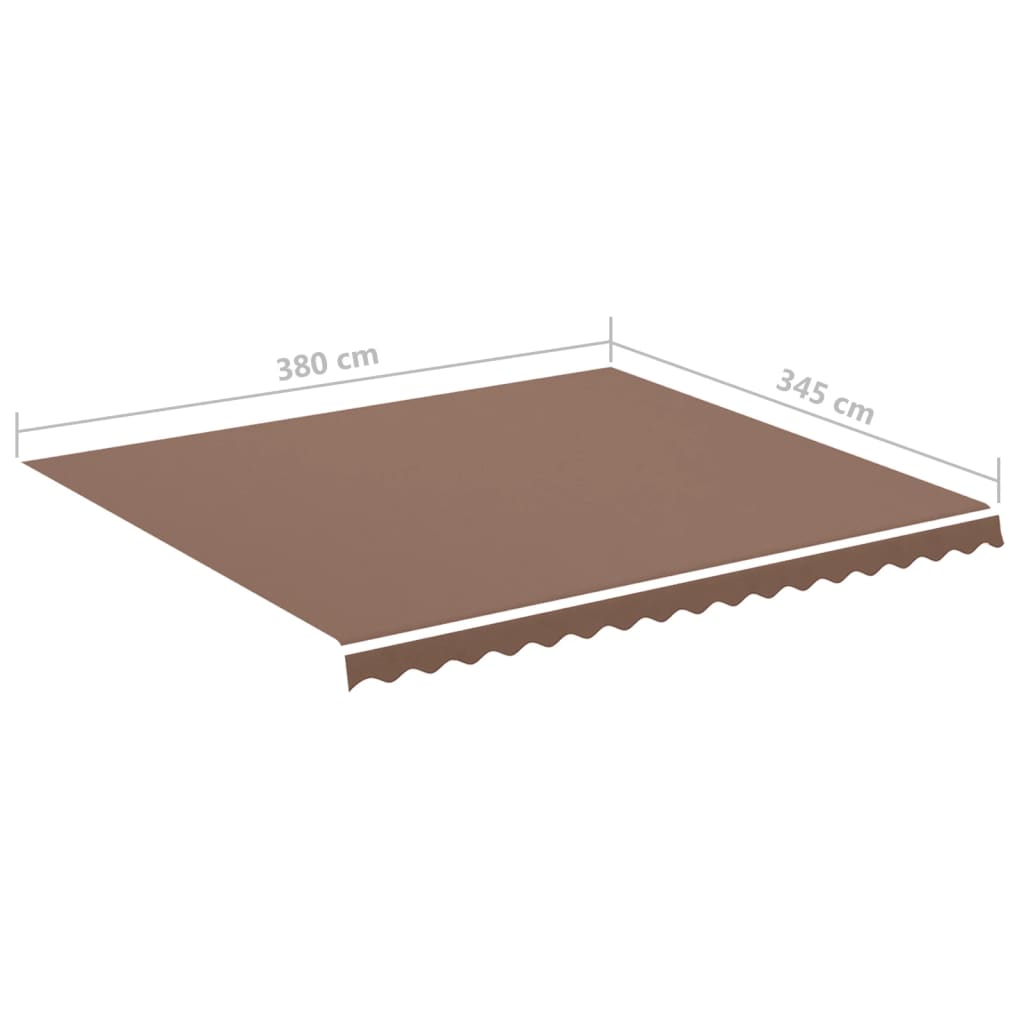 udskiftningsdug til markise 4x3,5 m polyester brun