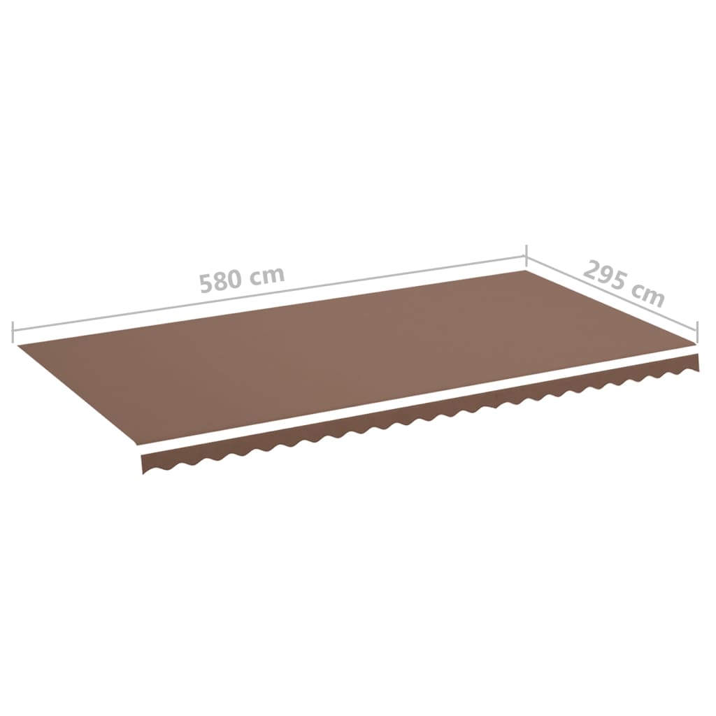 udskiftningsdug til markise 6x3 m polyester brun