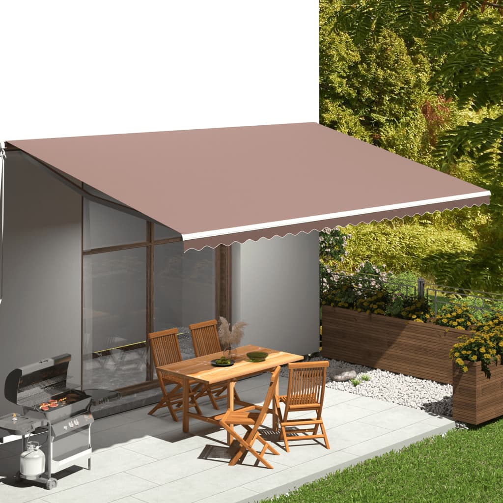 udskiftningsdug til markise 6x3 m polyester brun