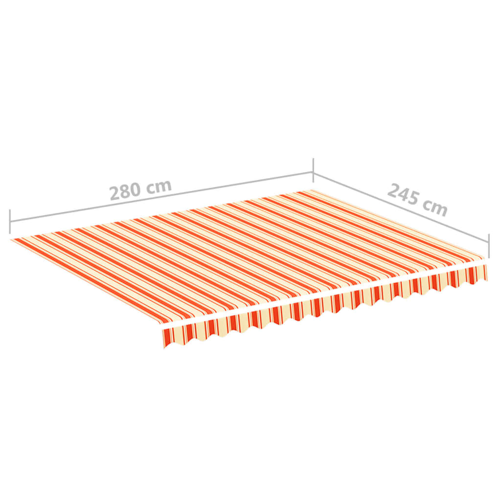 udskiftningsdug til markise 3x2,5 m polyester gul og orange
