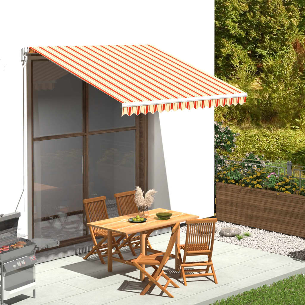udskiftningsdug til markise 3x2,5 m polyester gul og orange