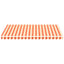udskiftningsdug til markise 3,5x2,5 m polyester gul og orange