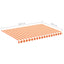 udskiftningsdug til markise 3,5x2,5 m polyester gul og orange