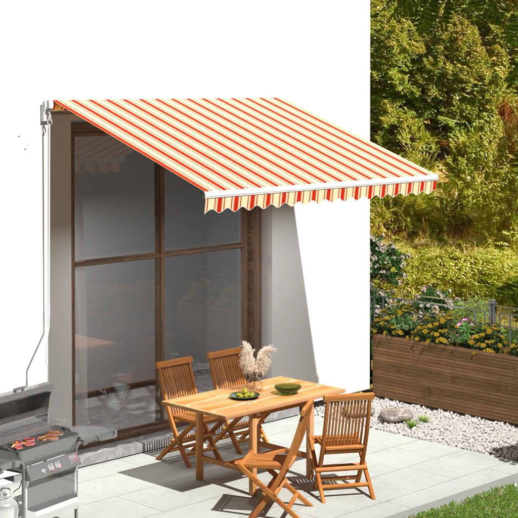 udskiftningsdug til markise 3,5x2,5 m polyester gul og orange