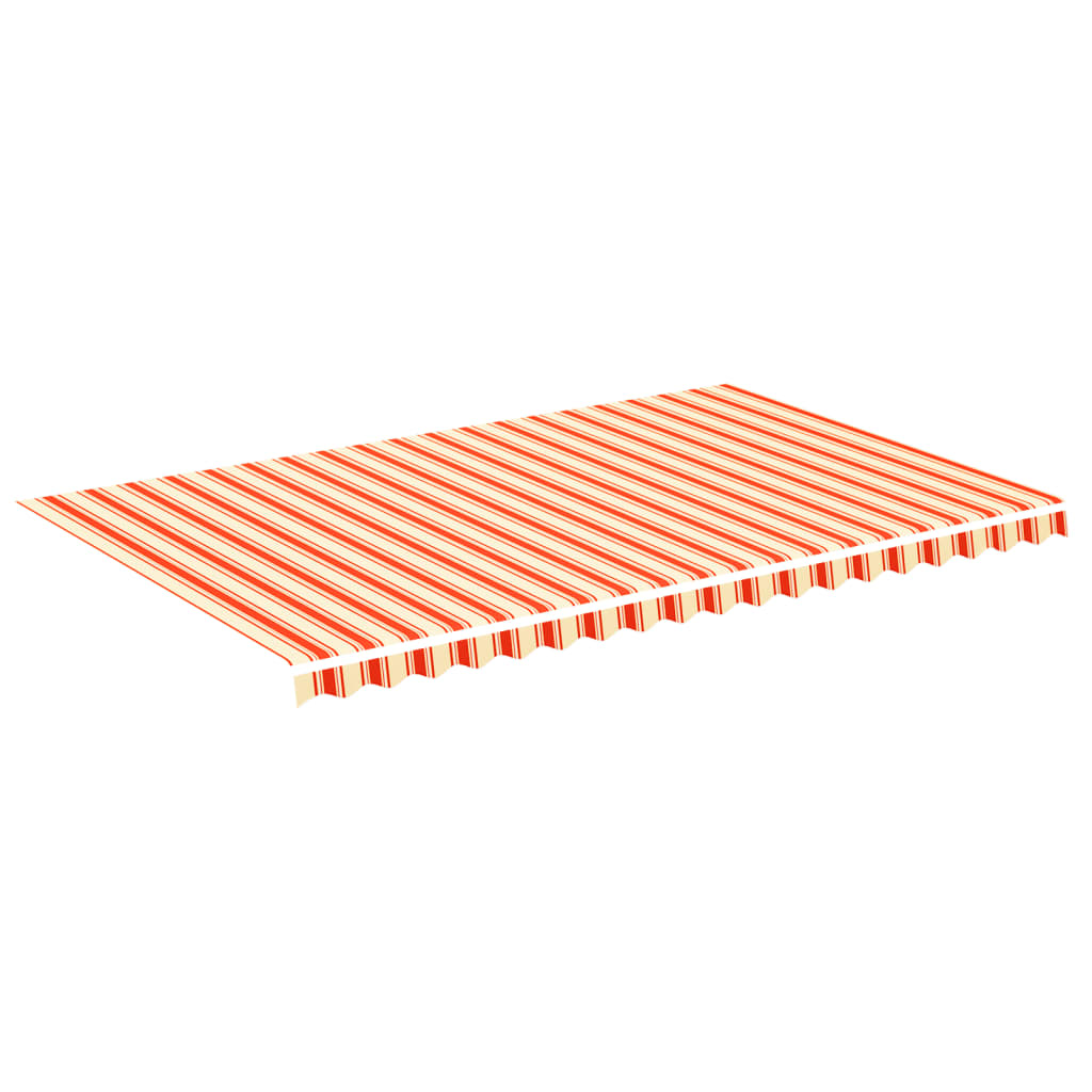 udskiftningsdug til markise 5x3 m polyester gul og orange