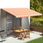 udskiftningsdug til markise 5x3 m polyester gul og orange