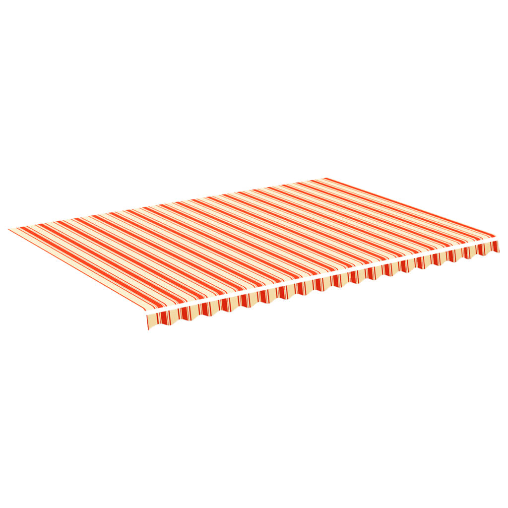 udskiftningsdug til markise 5x3,5 m polyester gul og orange