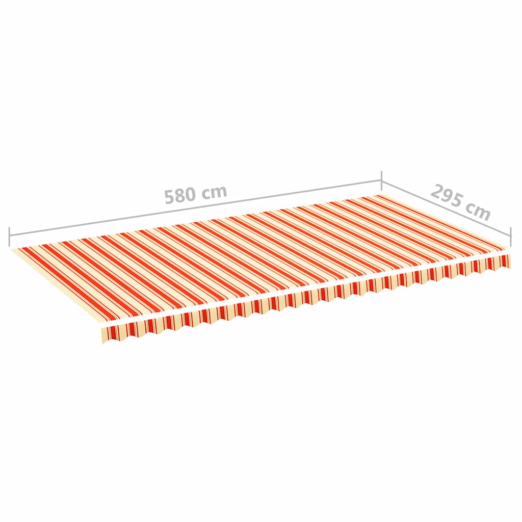 udskiftningsdug til markise 6x3 m polyester gul og orange
