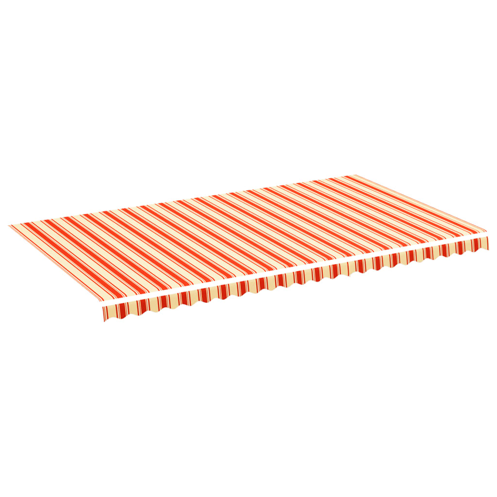udskiftningsdug til markise 6x3,5 m polyester gul og orange