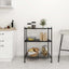 opbevaringsstativ med 3 hylder 60x35x76 cm 150 kg sort