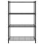 opbevaringsstativ med 4 hylder 90x35x137 cm 200 kg sort