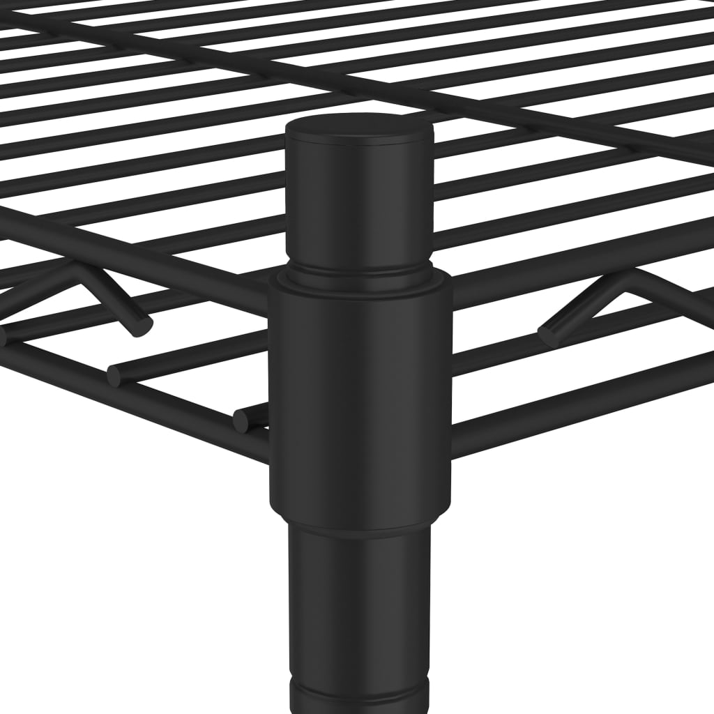 opbevaringsstativ med 4 hylder 90x35x137 cm 200 kg sort
