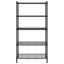 opbevaringsstativ med 5 hylder 90x35x180 cm 250 kg sort