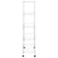 opbevaringsreol med 5 hylder og hjul 75x35x155 cm 250 kg krom
