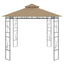 pavillon 4x3x2,7 m 160 g/m² gråbrun