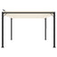 pavillon 3x3 m med lameltag stof og aluminium cremefarvet