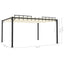pavillon med lameltag 3x4 m aluminium og stof cremefarvet