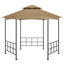 pavillon med sidevægge 3,1x2,7 m gråbrun