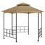 pavillon med sidevægge 3,1x2,7 m gråbrun