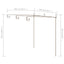 pergola 3x3x2,5 m jern antikbrun