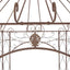 havepavillon 400x258x378 cm jern antikbrun