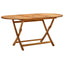 foldbart havebord 160x85x75 cm massivt akacietræ