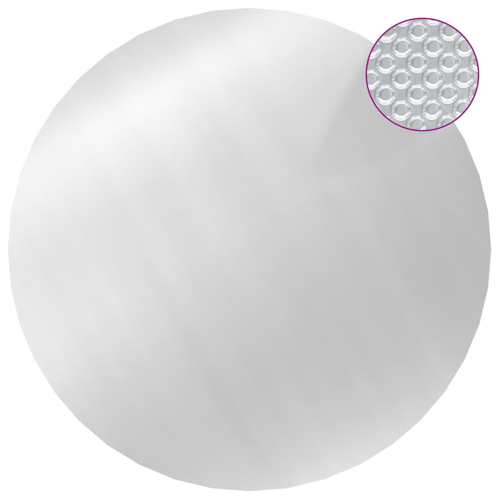 poolovertræk 549 cm PE sølvfarvet