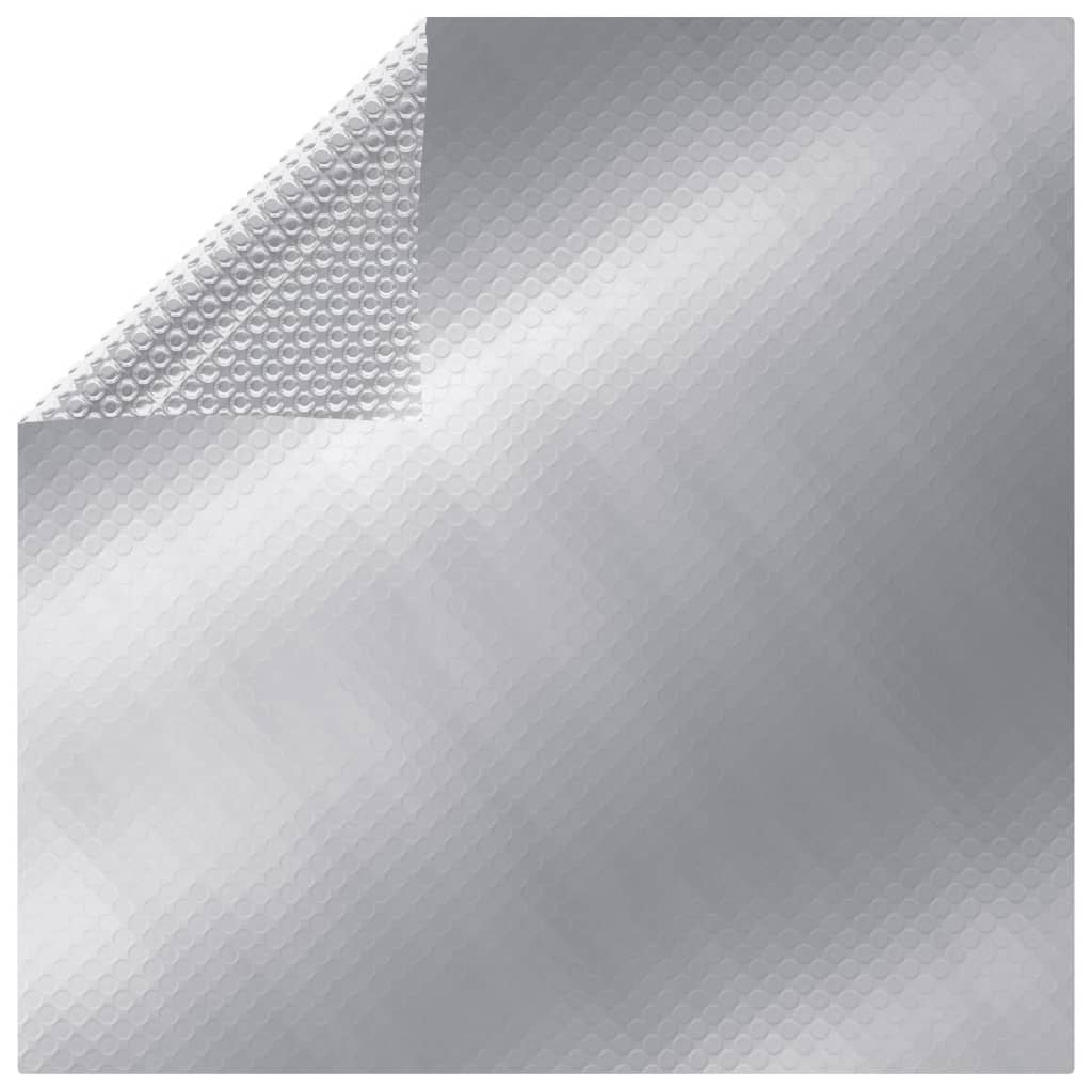 poolovertræk 450x220 cm PE sølvfarvet billede