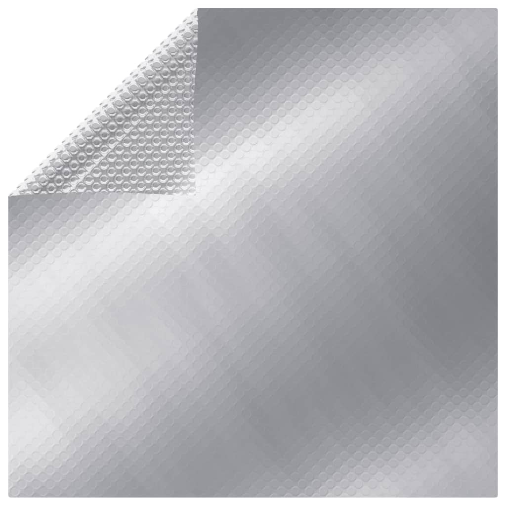 rektangulært poolovertræk 800x500 cm PE sølvfarvet billede