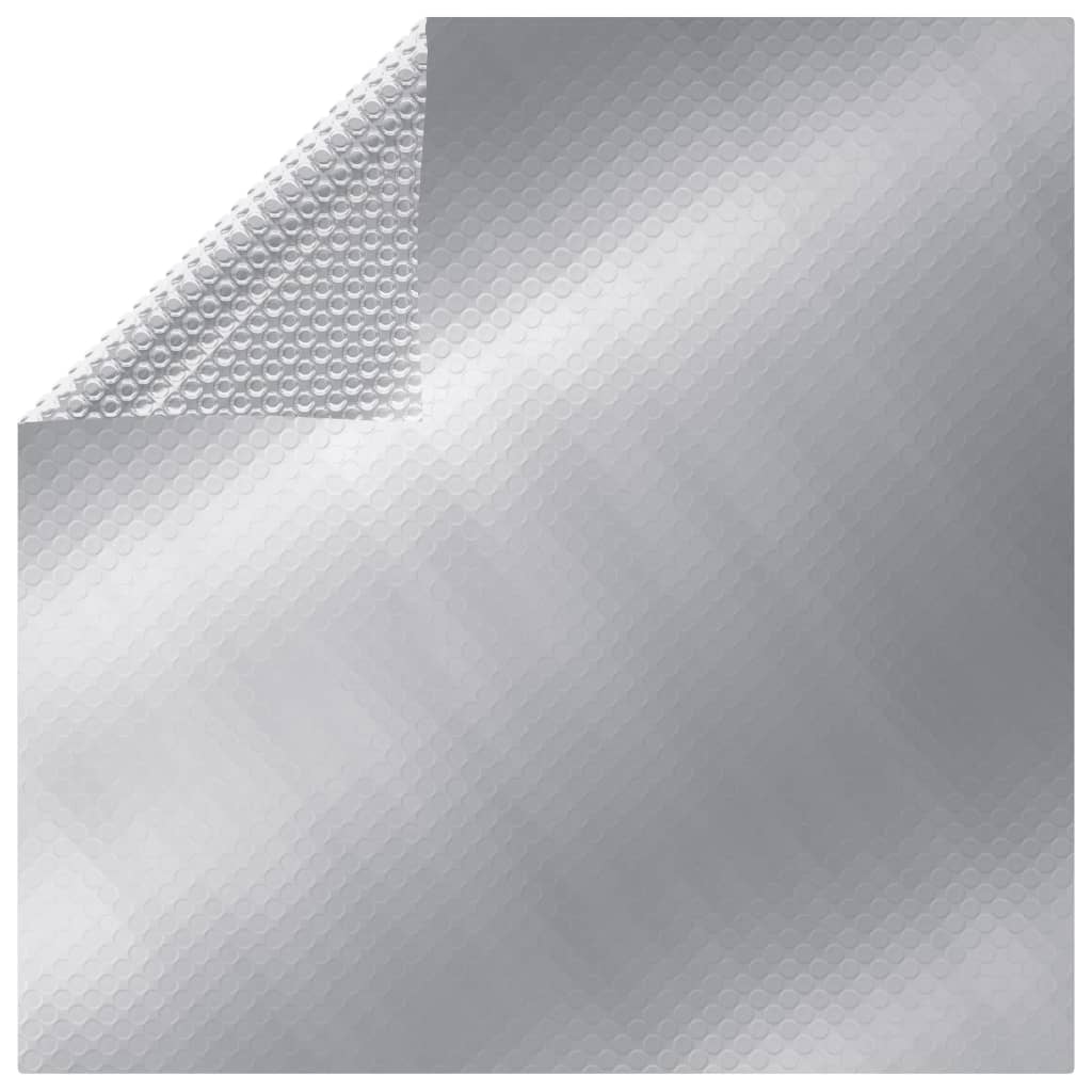 rektangulært poolovertræk 1000x600 cm PE sølvfarvet billede