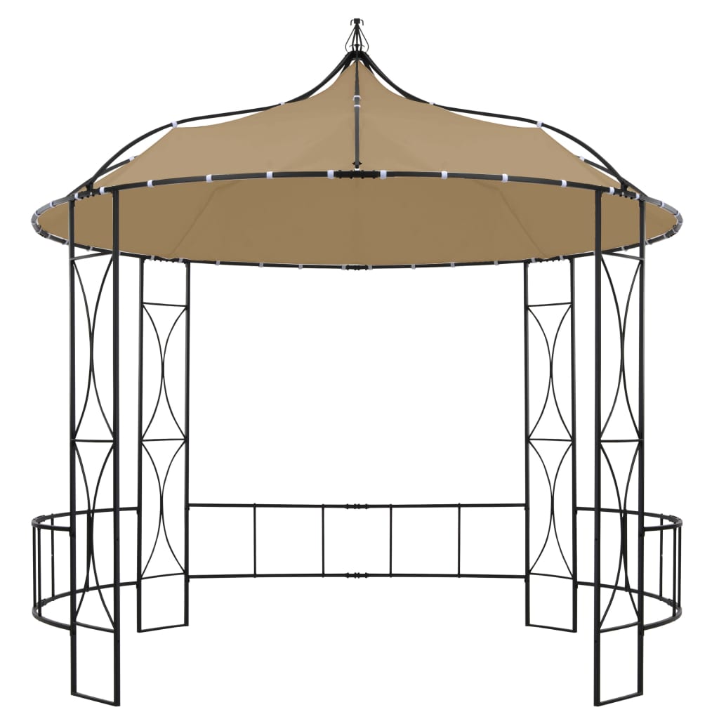 pavillon 300x290 cm rund gråbrun