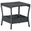 havebord 45x45x46,5 cm polyrattan mørkegrå