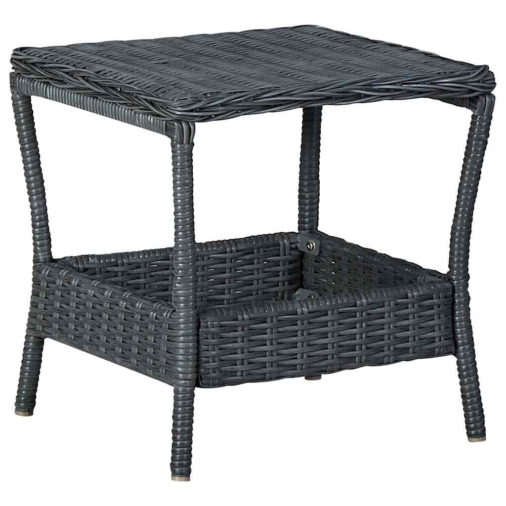 havebord 45x45x46,5 cm polyrattan mørkegrå