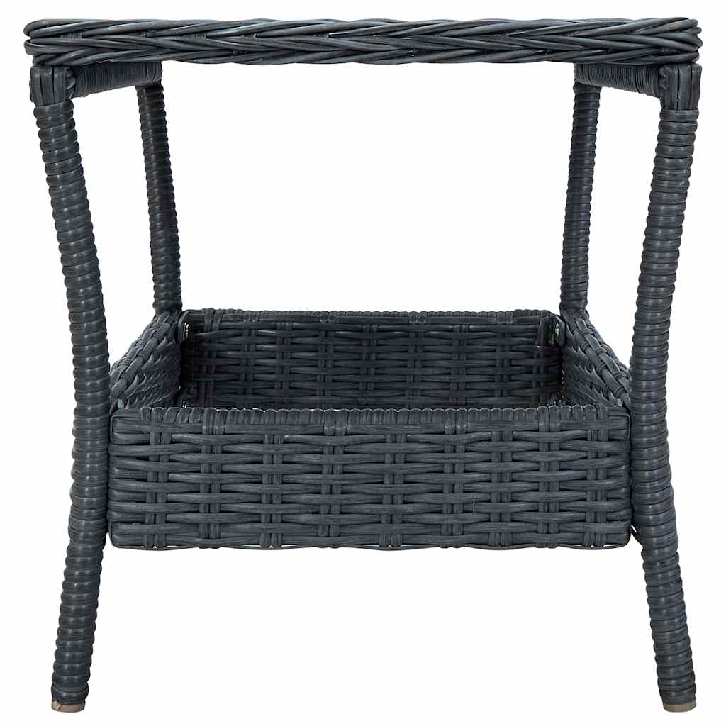 havebord 45x45x46,5 cm polyrattan mørkegrå