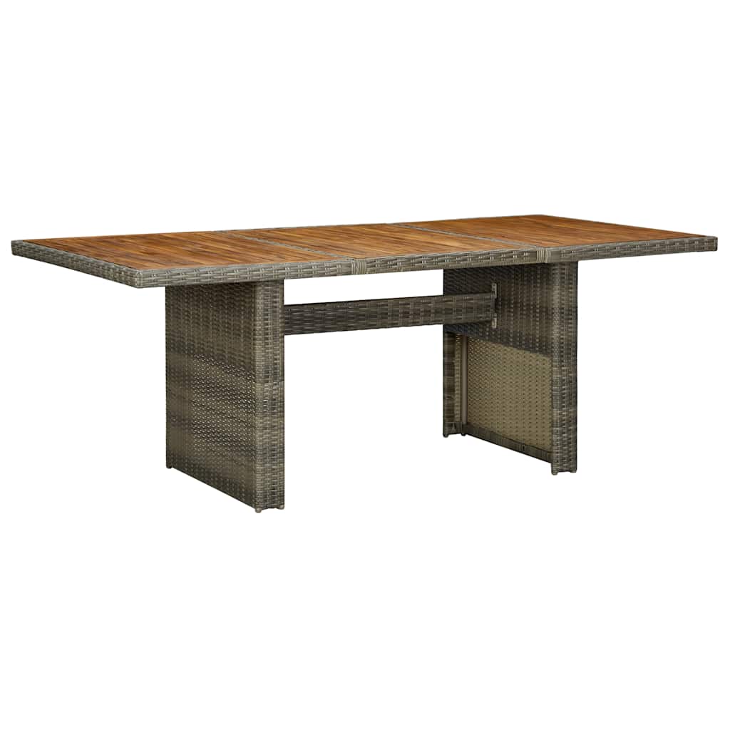 havebord polyrattan og massivt akacietræ brun billede