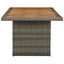 havebord polyrattan og massivt akacietræ brun