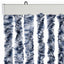 insektgardin 90x200 cm chenille blå og hvid