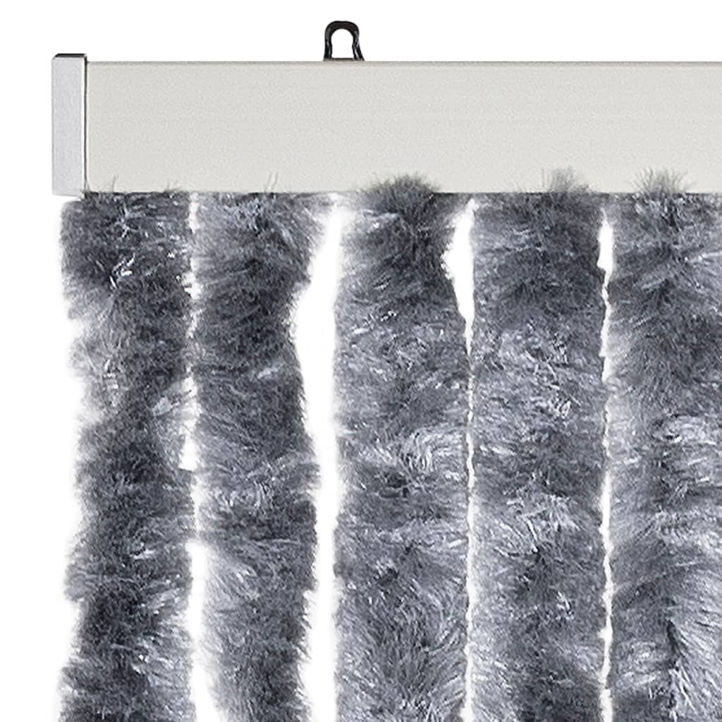 insektgardin 118x200 cm chenille sølvfarvet